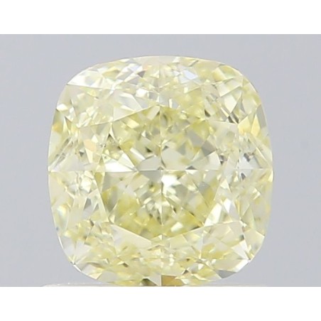 Diament o barwie fantazyjnej szlif poduszkowy brylantowy, 0.92ct, VS2, Fancy Light Yellow, GIA 2527339558
