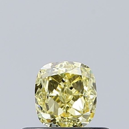 Diament o barwie fantazyjnej szlif poduszkowy modyfikowany, 0.4ct, VVS2, Fancy Intense Yellow, GIA 2474436890