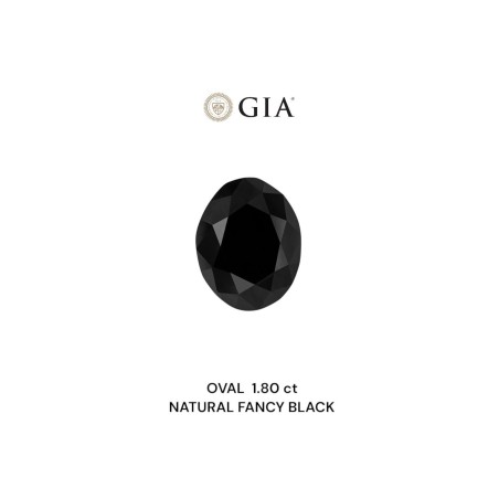 Diament o barwie fantazyjnej szlif owalny, 1.8ct, VVS2, Fancy Black, GIA 5232546690