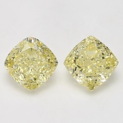 Diament o barwie fantazyjnej szlif poduszkowy brylantowy, 1.58ct, VS2, Fancy Yellow, GIA 7491392105