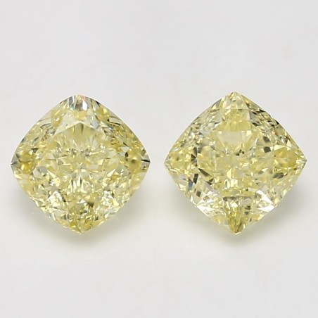 Diament o barwie fantazyjnej szlif poduszkowy brylantowy, 1.58ct, VS2, Fancy Yellow, GIA 7491392105