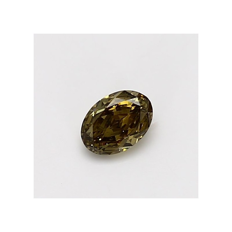 Diament o barwie fantazyjnej szlif owalny, 0.4ct, VVS2, Fancy Deep Brownish Greenish Yellow, GIA 1483287331 Diament o barwie fantazyjnej szlif owalny, 0.4ct, VVS2, Fancy Deep Brownish Greenish Yellow, GIA 1483287331