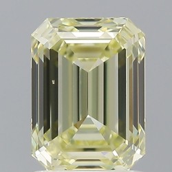 Diament o barwie fantazyjnej szlif szmaragdowy, 1.51ct, VS2, Fancy Light Yellow, GIA 6511748155