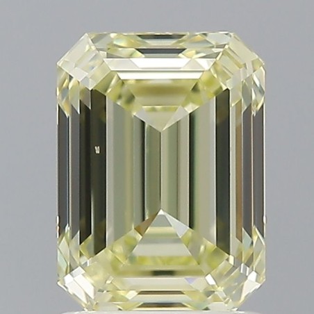Diament o barwie fantazyjnej szlif szmaragdowy, 1.51ct, VS2, Fancy Light Yellow, GIA 6511748155