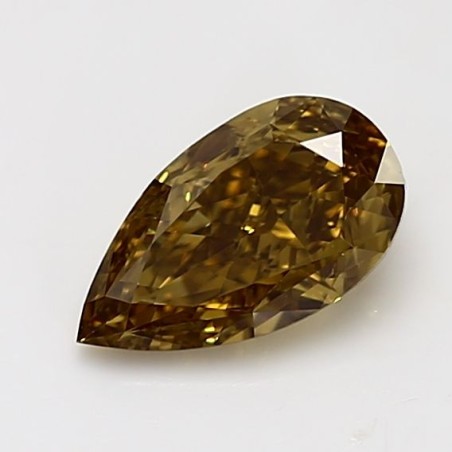 Diament o barwie fantazyjnej szlif gruszkowy, 1.2ct, VS1, Fancy Deep Brownish Greenish Yellow, GIA 2486890947
