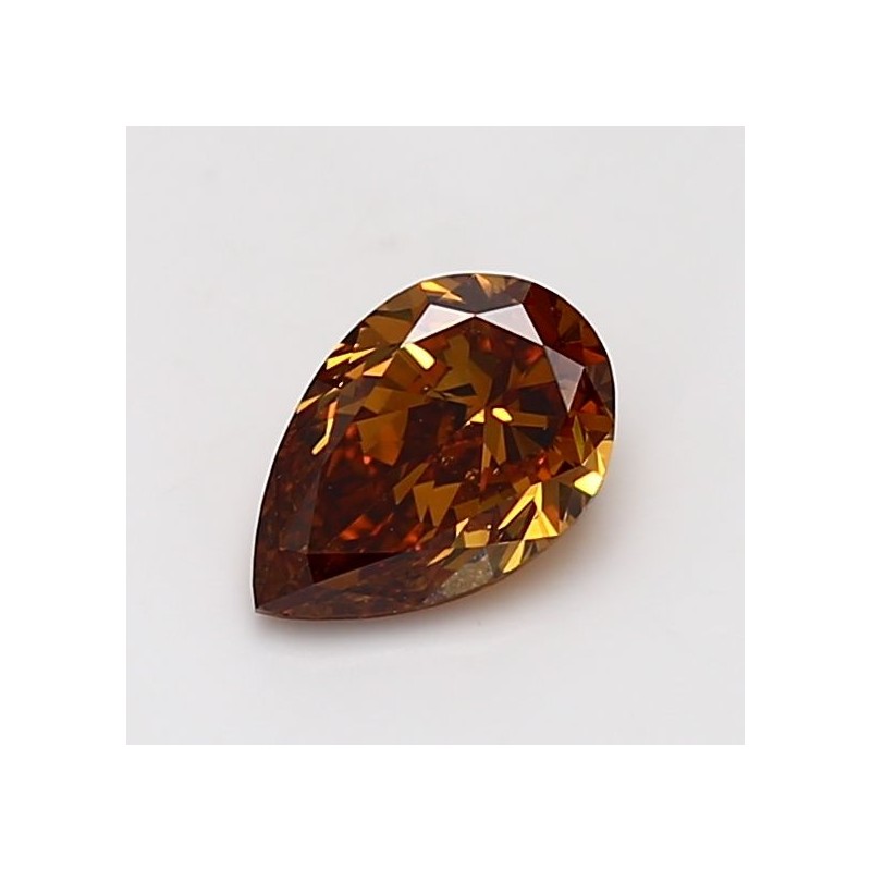 Diament o barwie fantazyjnej szlif gruszkowy, 1ct, SI1, Fancy Deep Brown Orange, GIA 2235577463