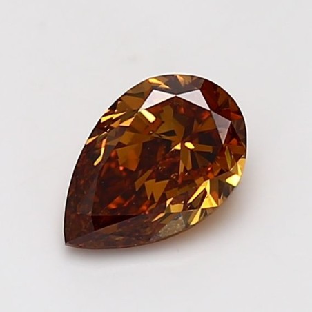 Diament o barwie fantazyjnej szlif gruszkowy, 1ct, SI1, Fancy Deep Brown Orange, GIA 2235577463