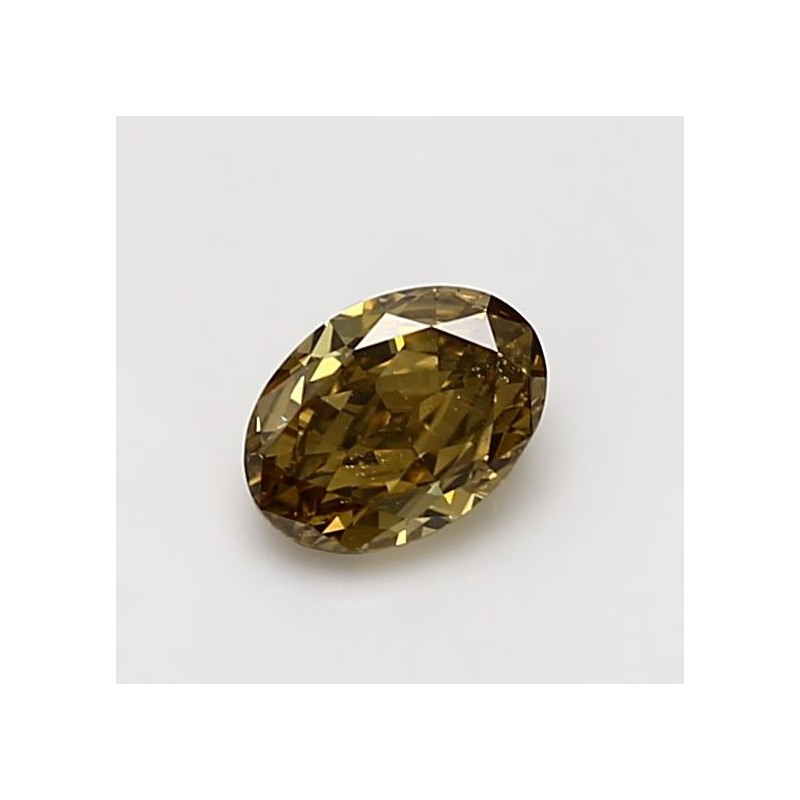 Diament o barwie fantazyjnej szlif owalny, 0.71ct, SI1, Fancy Deep Brownish Greenish Yellow, GIA 2456880187 Diament o barwie fantazyjnej szlif owalny, 0.71ct, SI1, Fancy Deep Brownish Greenish Yellow, GIA 2456880187