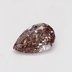 Diament o barwie fantazyjnej szlif gruszkowy, 0.5ct, VS2, Fancy Pink Brown, GIA 5222523536