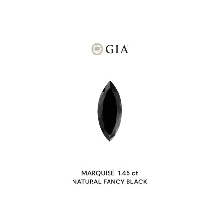 Diament o barwie fantazyjnej markiza, 1.45ct, VVS2, Fancy Black, GIA 1232546585