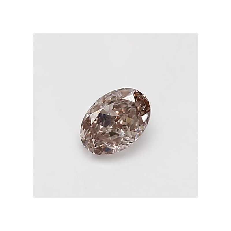 Diament o barwie fantazyjnej szlif owalny, 0.41ct, SI1, Fancy Pink Brown, GIA 2494505629