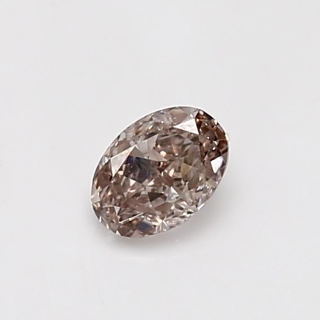 Diament o barwie fantazyjnej szlif owalny, 0.41ct, SI1, Fancy Pink Brown, GIA 2494505629