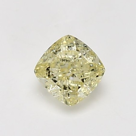 Diament o barwie fantazyjnej szlif poduszkowy brylantowy, 0.8ct, VS1, Fancy Light Yellow, GIA 6233472265