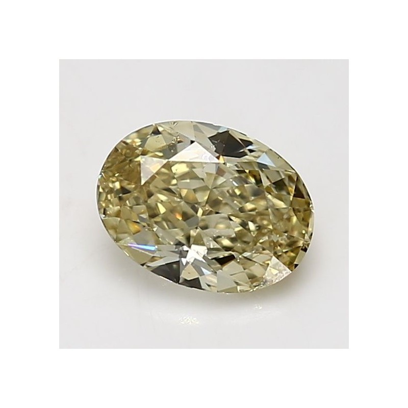 Diament o barwie fantazyjnej szlif owalny, 1.59ct, SI1, Fancy Brownish Greenish Yellow, GIA 2336461676