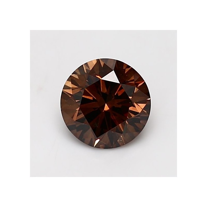 Diament o barwie fantazyjnej szlif okrągły, 1.2ct, VS1, Fancy Dark Orangey Brown, GIA 5232622779