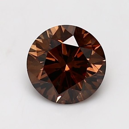 Diament o barwie fantazyjnej szlif okrągły, 1.2ct, VS1, Fancy Dark Orangey Brown, GIA 5232622779