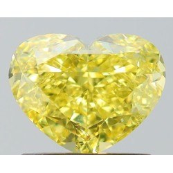 Diament o barwie fantazyjnej serce, 1ct, SI2, Fancy Intense Yellow, GIA 1525064816