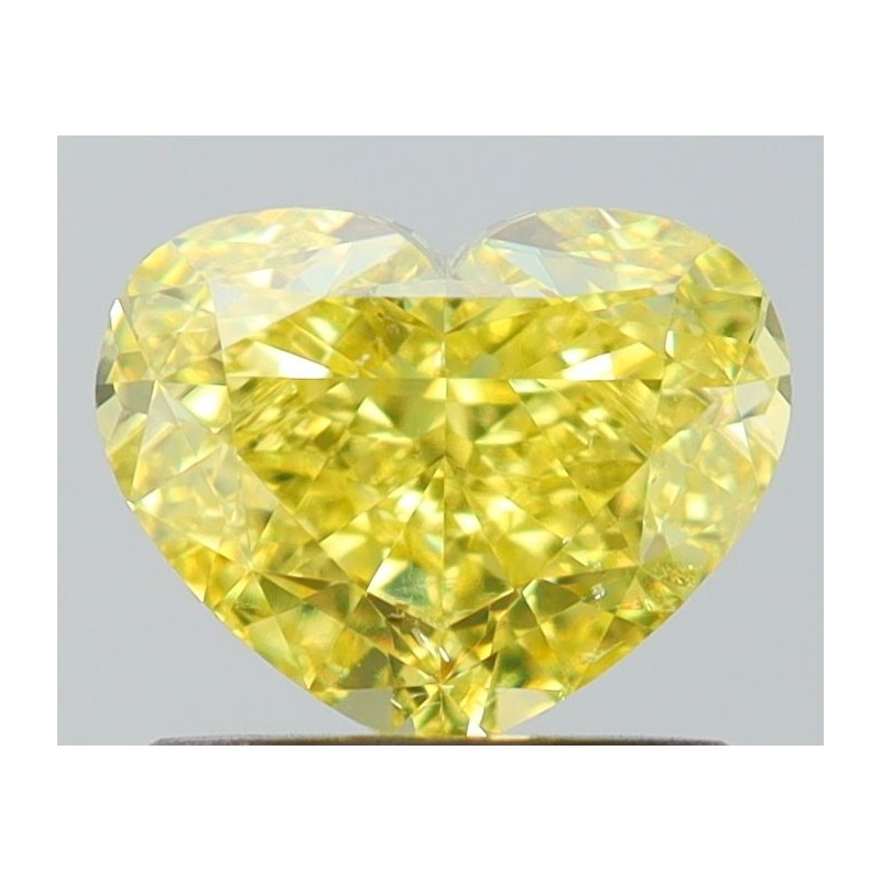 Diament o barwie fantazyjnej serce, 1ct, SI2, Fancy Intense Yellow, GIA 1525064816