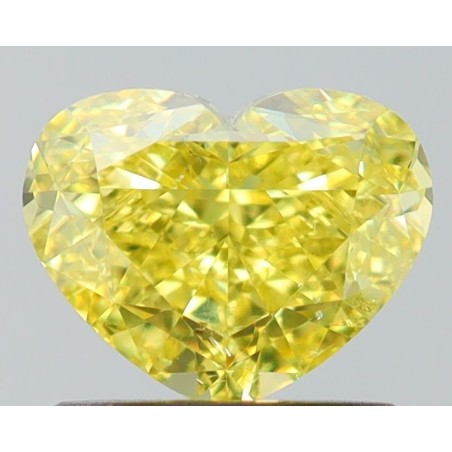 Diament o barwie fantazyjnej serce, 1ct, SI2, Fancy Intense Yellow, GIA 1525064816