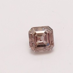 Diament o barwie fantazyjnej Asscher, 0.5ct, VS2, Fancy Dark Pinkish Brown, GIA 6213284099