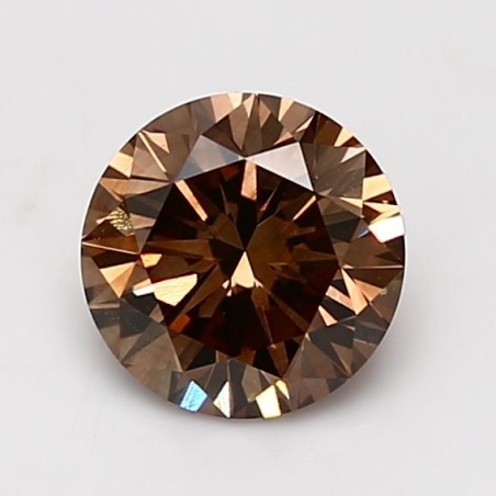 Diament o barwie fantazyjnej szlif okrągły, 1.44ct, VS2, Fancy Dark Orangey Brown, GIA 6233622782