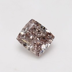 Diament o barwie fantazyjnej szlif poduszkowy brylantowy, 0.63ct, SI2, Fancy Pink Brown, GIA 1465792334