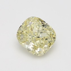 Diament o barwie fantazyjnej szlif poduszkowy brylantowy, 1.22ct, SI2, Fancy Light Yellow, GIA 2225383198