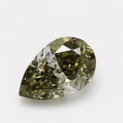 Diament o barwie fantazyjnej szlif gruszkowy, 1ct, SI1, Fancy Grayish Yellow, GIA 2221524237