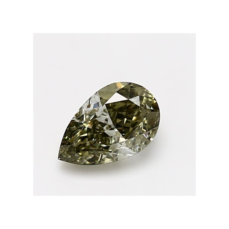 Diament o barwie fantazyjnej szlif gruszkowy, 1ct, SI1, Fancy Grayish Yellow, GIA 2221524237