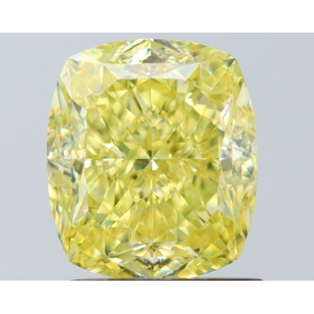 Diament o barwie fantazyjnej szlif poduszkowy brylantowy, 1.51ct, VS2, Fancy Yellow, GIA 2527349678