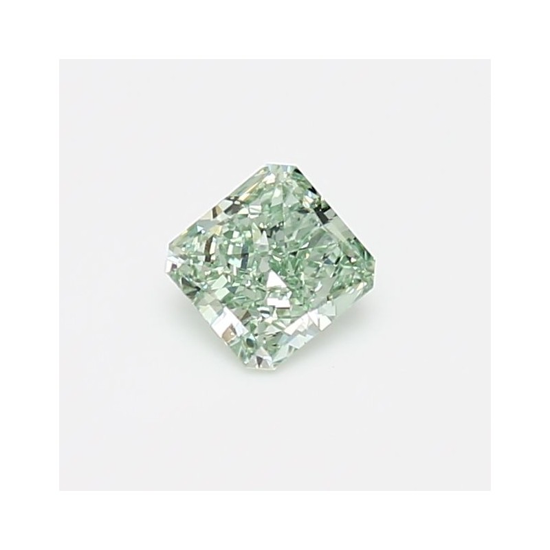 Diament o barwie fantazyjnej radiant, 0.54ct, VVS1, Fancy Intense Green, GIA 2225176909