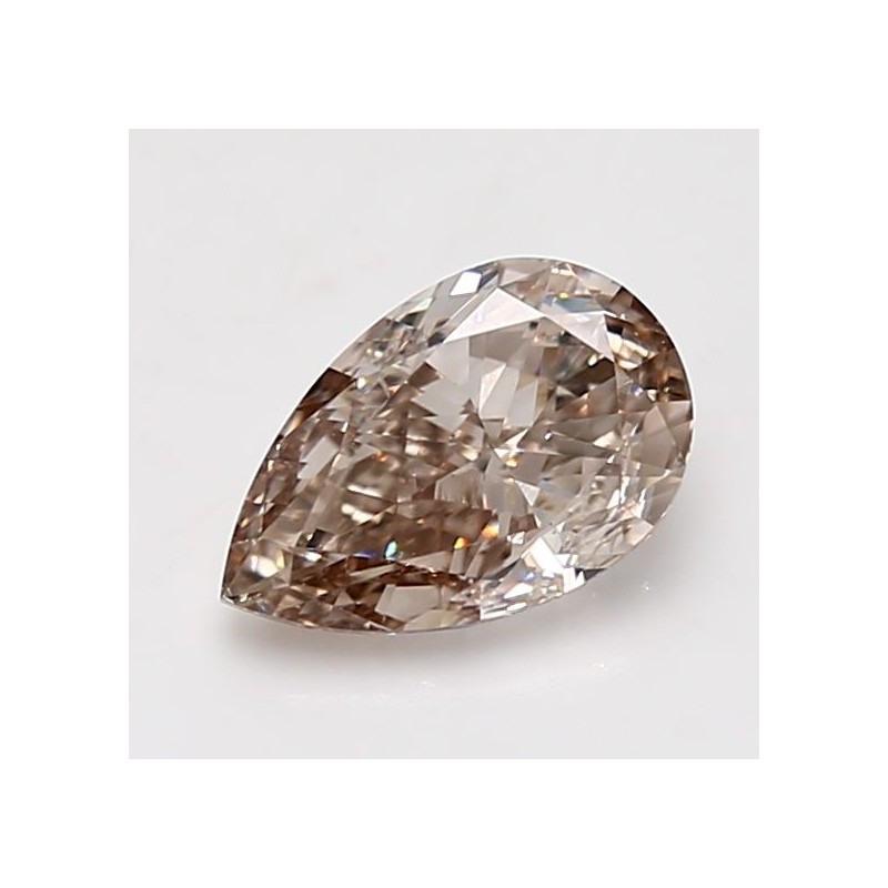 Diament o barwie fantazyjnej szlif gruszkowy, 1.5ct, SI1, Fancy Pinkish Brown, GIA 5483706166