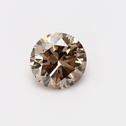 Diament o barwie fantazyjnej szlif okrągły, 0.46ct, VVS1, Fancy Yellowish Brown, GIA 6224921146
