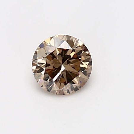 Diament o barwie fantazyjnej szlif okrągły, 0.46ct, VVS1, Fancy Yellowish Brown, GIA 6224921146