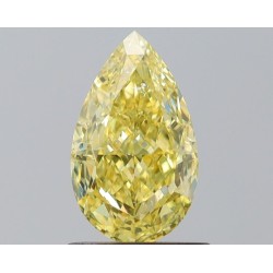 Diament o barwie fantazyjnej szlif gruszkowy, 1.02ct, SI2, Fancy Yellow, GIA 7526210493