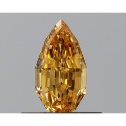 Diament o barwie fantazyjnej szlif gruszkowy, 0.5ct, SI1, Fancy Vivid Yellow Orange, GIA 6492108013