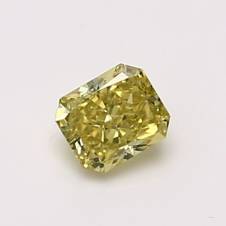 Diament o barwie fantazyjnej radiant, 0.58ct, VS1, Fancy Intense Greenish Yellow, GIA 6183099778