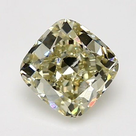 Diament o barwie fantazyjnej szlif poduszkowy brylantowy, 1.8ct, SI2, Fancy Yellow, GIA 2166228445