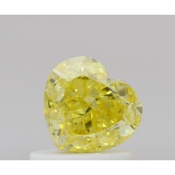 Diament o barwie fantazyjnej serce, 1.01ct, SI1, Fancy Intense Yellow, GIA 7488637806