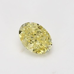 Diament o barwie fantazyjnej szlif owalny, 0.5ct, VS1, Yellow, GIA 6482608164