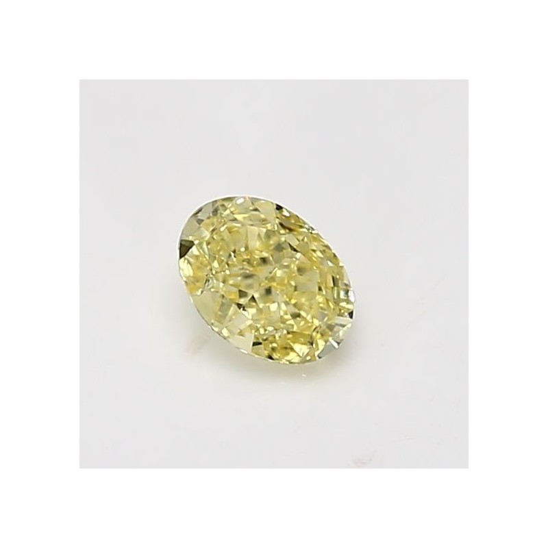 Diament o barwie fantazyjnej szlif owalny, 0.5ct, VS1, Yellow, GIA 6482608164
