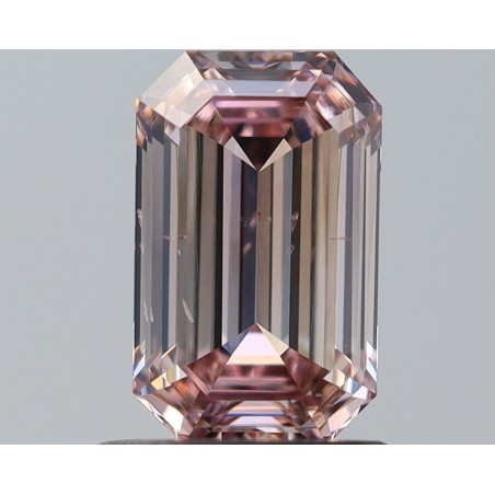 Diament o barwie fantazyjnej szlif szmaragdowy, 1ct, SI2, Fancy Pink Brown, GIA 6522196781