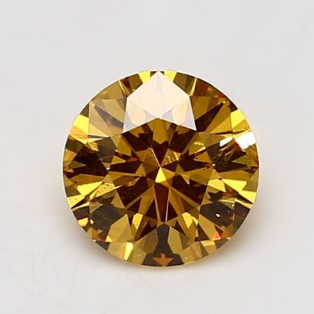 Diament o barwie fantazyjnej szlif okrągły, 1.13ct, SI2, Fancy Vivid Orangey Yellow, GIA 1236384636
