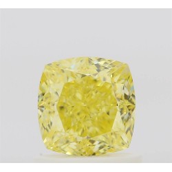 Diament o barwie fantazyjnej szlif poduszkowy brylantowy, 1.01ct, VVS2, Fancy Intense Yellow, GIA 1518571354