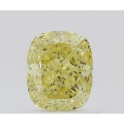 Diament o barwie fantazyjnej szlif poduszkowy brylantowy, 1.08ct, VS2, Fancy Intense Yellow, GIA 2467868707