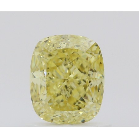 Diament o barwie fantazyjnej szlif poduszkowy brylantowy, 1.08ct, VS2, Fancy Intense Yellow, GIA 2467868707