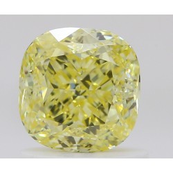 Diament o barwie fantazyjnej szlif poduszkowy brylantowy, 1.02ct, VS2, Fancy Intense Yellow, GIA 1479522241