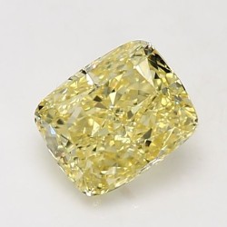 Diament o barwie fantazyjnej szlif poduszkowy brylantowy, 1.5ct, VVS2, Fancy Intense Yellow, GIA 7235200699
