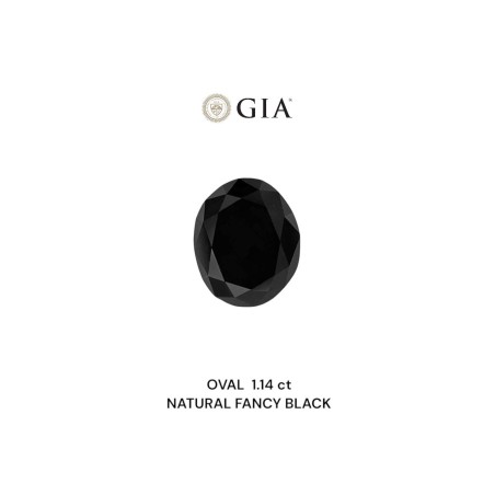 Diament o barwie fantazyjnej szlif owalny, 1.14ct, VVS2, Fancy Black, GIA 5523682165