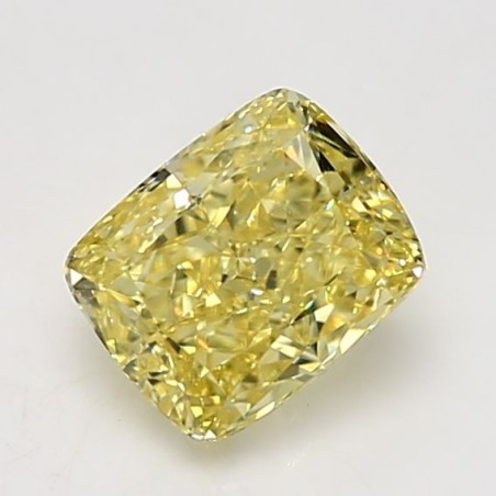 Diament o barwie fantazyjnej szlif poduszkowy brylantowy, 1.54ct, VVS2, Fancy Intense Yellow, GIA 5231279416